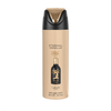 Professionaalne tootefoto Lattafa Pride Eternal Vanille deodorandi pudel (200ml), mis rõhutab selle elegantset disaini ja esmaklassilist, elegantset brändi. Lattafa Pride kogumise vastu puhas, modern taust.